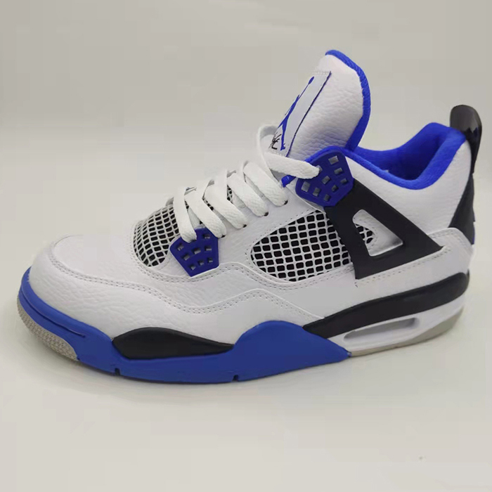 Air Jordan 4 AJ4 Retro High Running Shoes-White/Blue-6450430