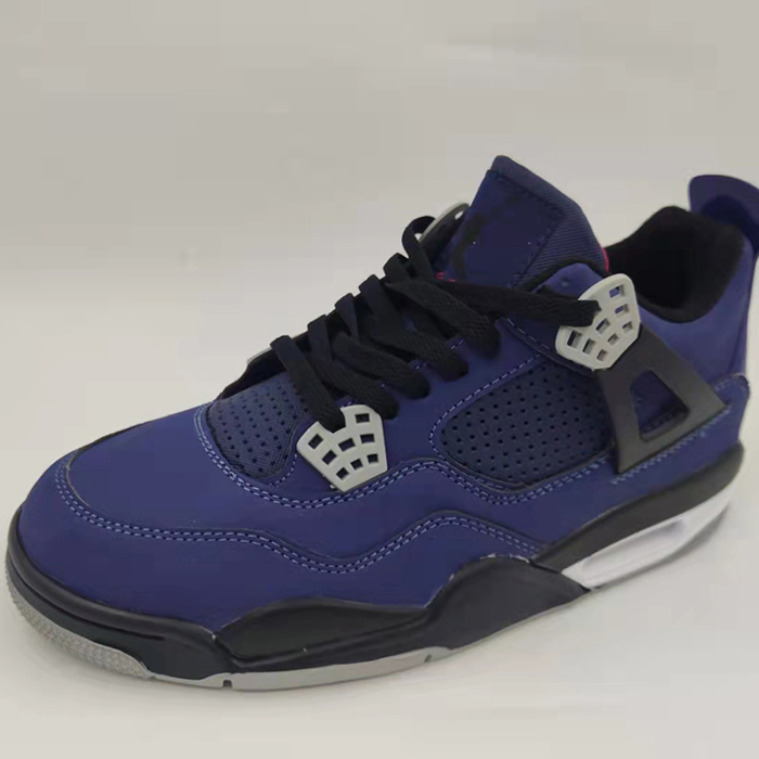 Air Jordan 4 AJ4 Retro High Running Shoes-Navy Blue/Black-9996762