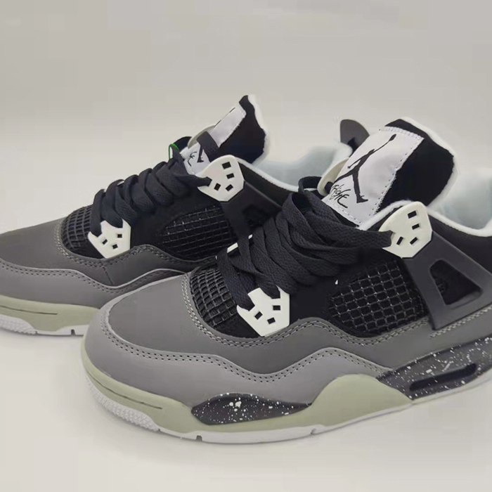 Air Jordan 4 AJ4 Retro High Running Shoes-Gray/Black-5769038