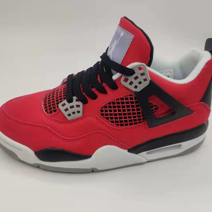 Air Jordan 4 AJ4 Retro High Running Shoes-Red/Black-3185848