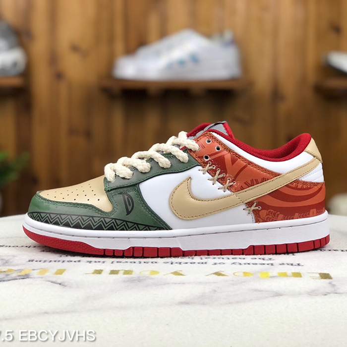 SB Dunk Low Retro Running Shoes-Red/White-4260048