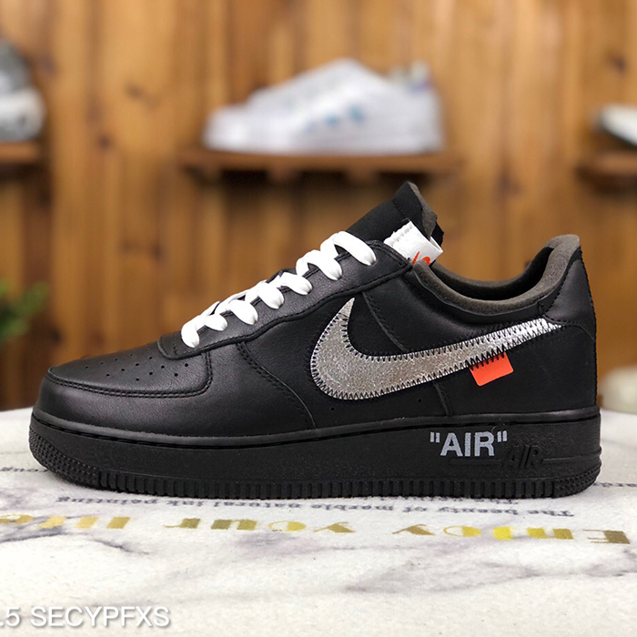 Air Force 1'07 Low AF1 Running Shoes-Black/Silver-3332480