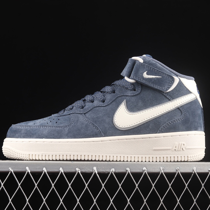 Air Force 1'07 Mid AF1 3M Running Shoes-Navy Blue/White-2177727