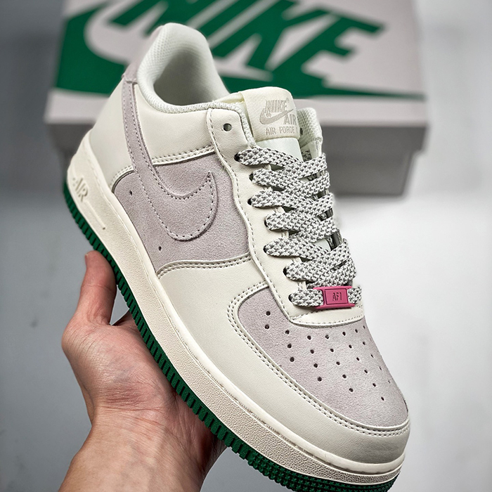 Air Force 1'07 Mid AF1 Running Shoes-Light Gray-4131282