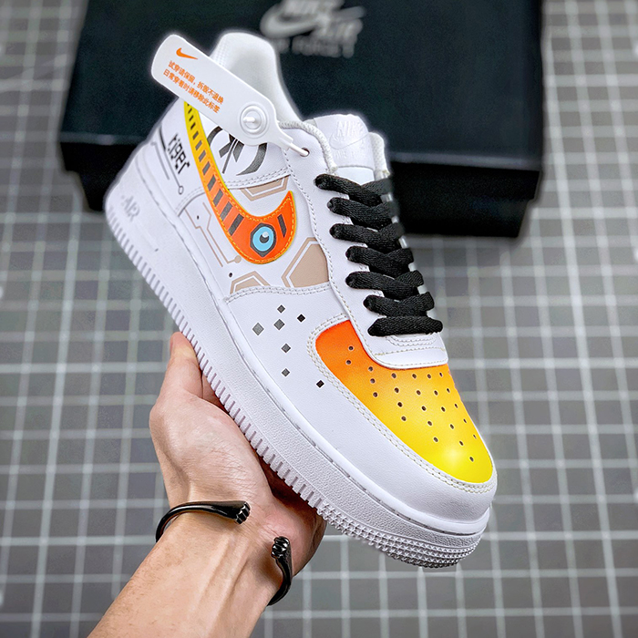 Air Force 1 Low 07 AF1 Running Shoes-White/Yellow-5453207