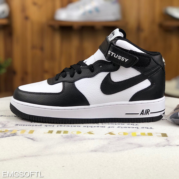 Air Force 1'07 Mid AF1 High Running Shoes-White/Black-1200062