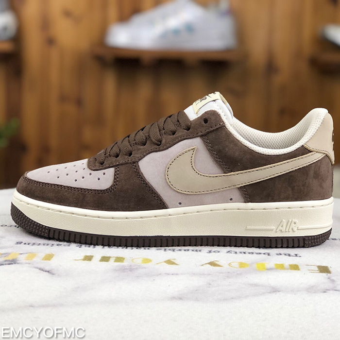 Air Force 1 Low '07 AF1 Running Shoes-Gray/Brown-298514