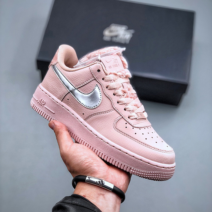 Air Force 1 Low '07 AF1 Women Running Shoes-Pink/Silver-699882