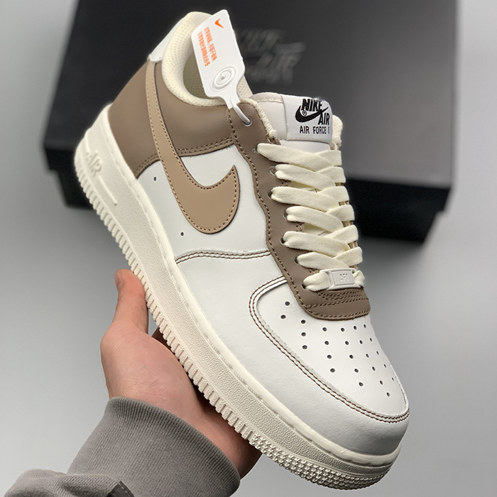 Air Force 1 Low '07 AF1 Running Shoes-White/Brown-5491144