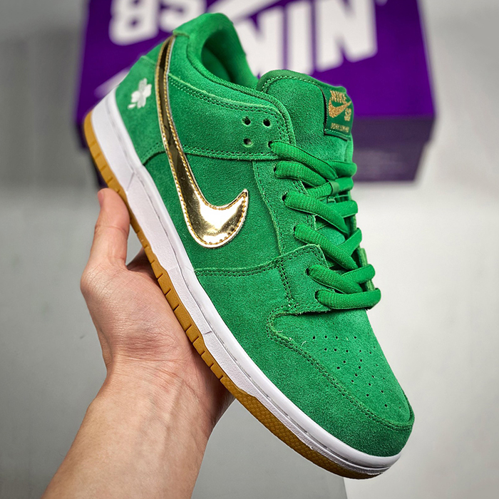 SB DUNK LOW Running Shoes-Green/White-9326342