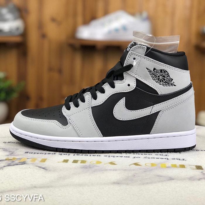 Air Jordan 1 AJ1 High Running Shoes-Gray/Black-4993879