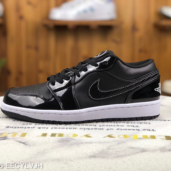 Air Jordan 1 AJ1 Low Running Shoes-Black/White-1380521