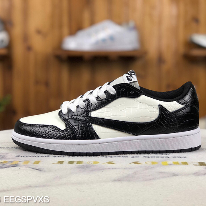 Air Jordan 1 AJ1 Low Running Shoes-White/Black-4232184