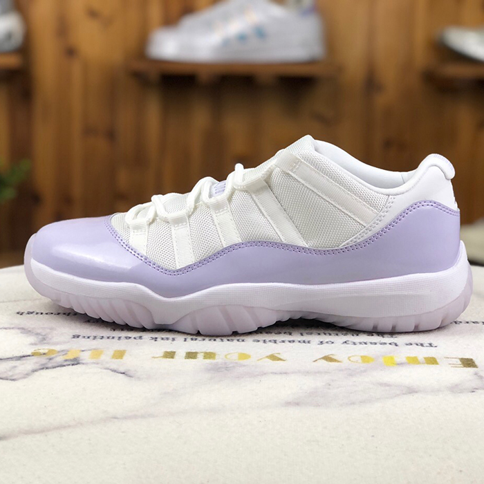 Air Jordan 11 AJ11 Running Shoes-White/Purple-7199421