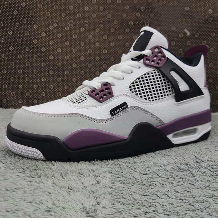 Air Jordan 4 AJ4 Retro High Running Shoes-White/Purple-6794086