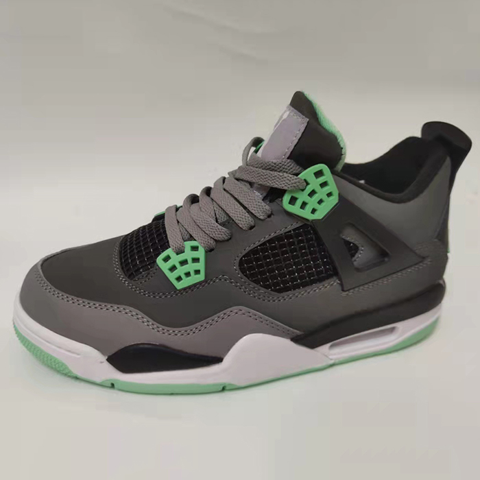 Air Jordan 4 AJ4 Retro High Running Shoes-Gray/Black-5927680