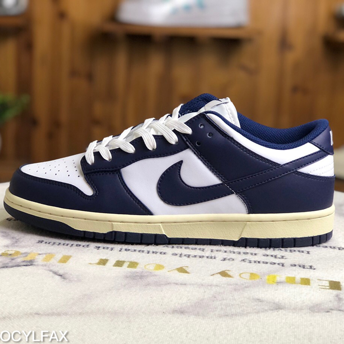 SB Dunk Low Running Shoes-Navy Blue/White-2064378