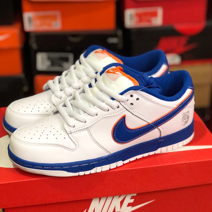 SB Dunk Low Running Shoes-White/Blue-3824223