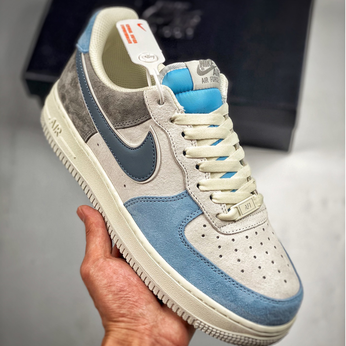 Air Force 1 MID AF1 Running Shoes-Gray/Blue-8345117