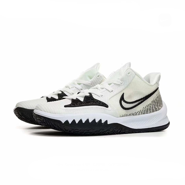 Air Zoom Turbo Kyrie Low 4 EP Basketball Shoes-White/Black-8312621