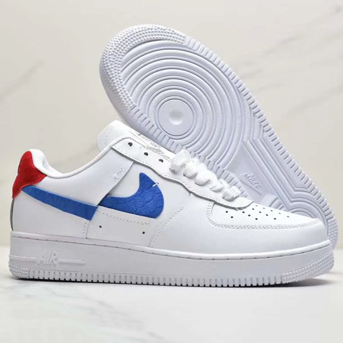 Air Force 1 vandalised AF1 Running Shoes-White/Blue-7120382