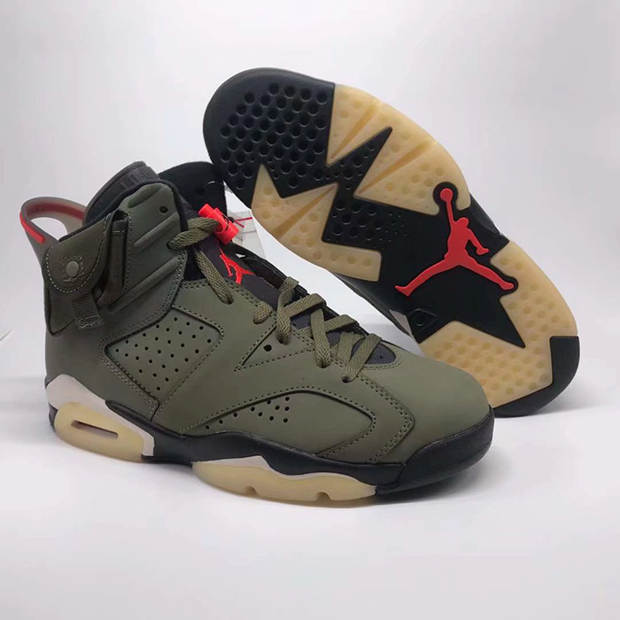 Travis Scott x Air Jordan 6 AJ6 Running Shoes-Army Green-2151314