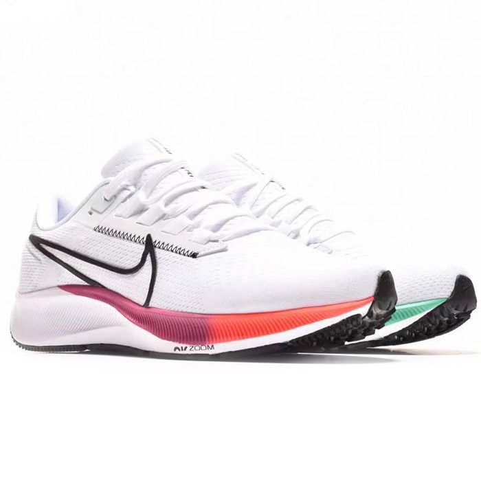 Air Zoom Pegasus 38 Running Shoes-White/Black-8731548