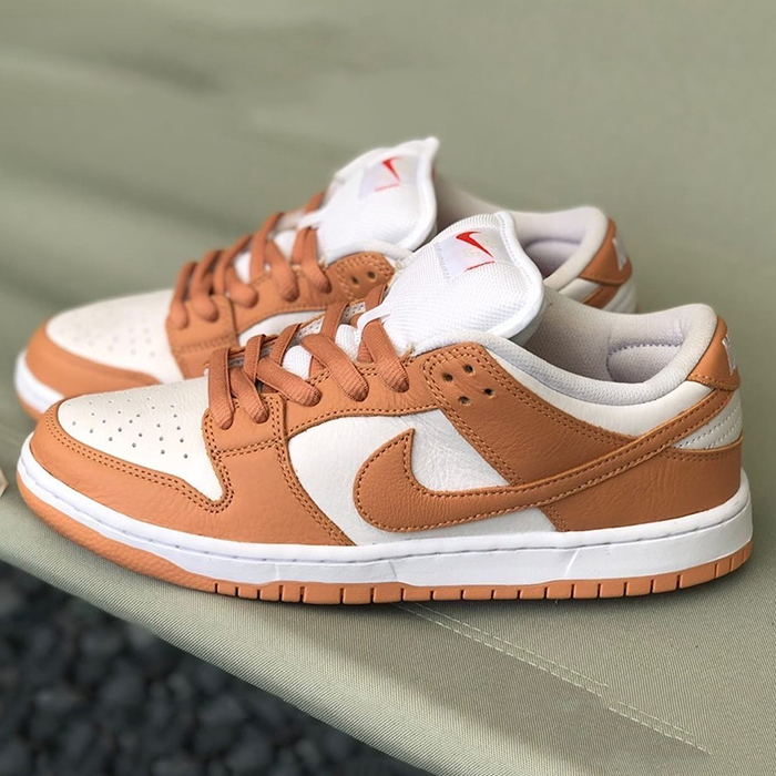 SB Dunk Low“Light Cognac”Running Shoes-Rose Gold/White-357862