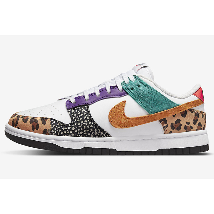 SB Dunk Low“Animal” Running Shoes-White/Brown-8761304