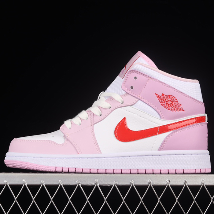 Air Jordan 1 AJ1 Women Running Shoes-White/Pink-1574374