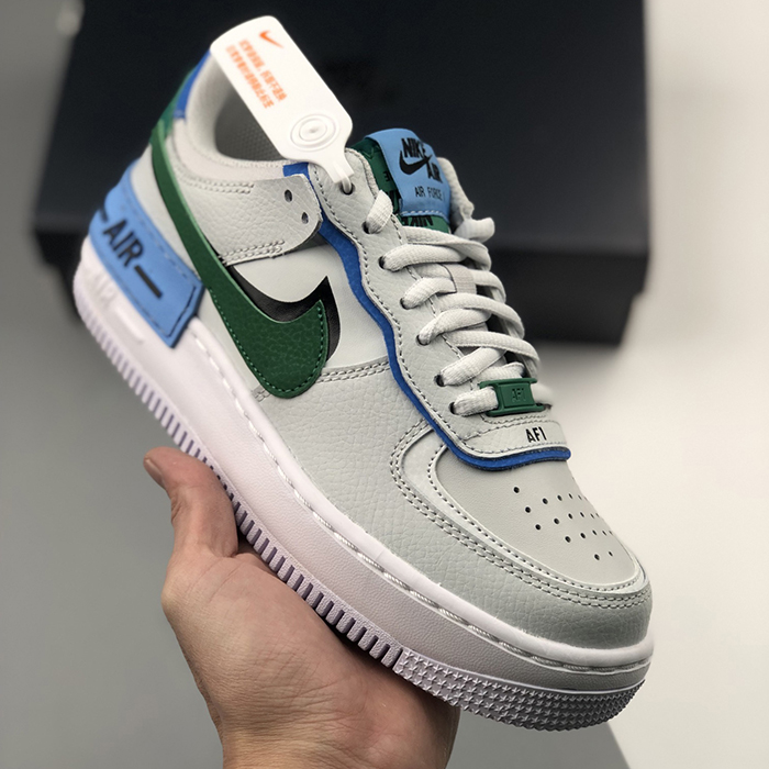 Air Force 1 AF1 EVA Women Running Shoes-Gray/Blue-7122416