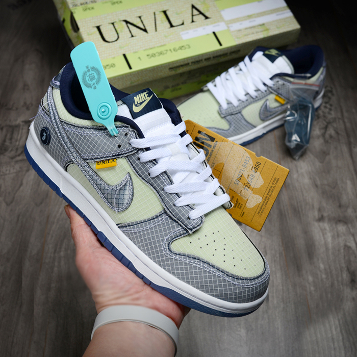 Union LA x SB Dunk Low "Blue" Running Shoes-Gray/White