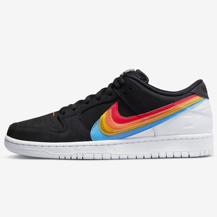 Polaroid x SB Dunk Low Running Shoes-Black/White-9709717