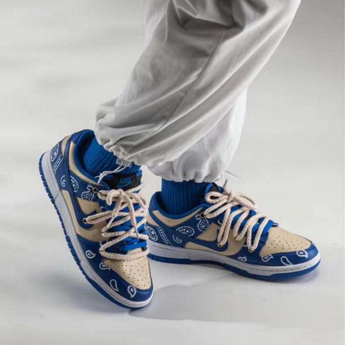 SB Dunk Low Running Shoes-Khkia/Blue-7939953