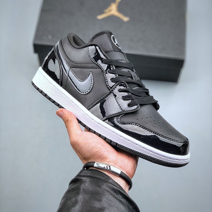 Air Jordan 1 Low AJ1 Running Shoes-Black/White-6936456