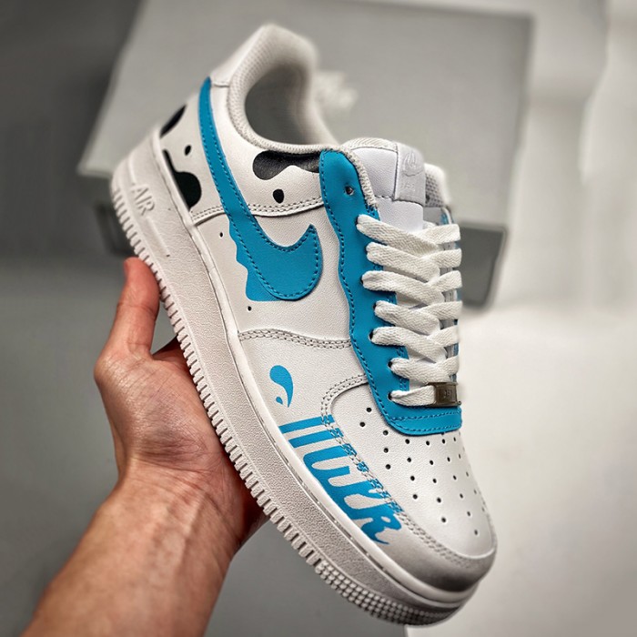 Air Force 1 AF1 Low Running Shoes-White/Blue-4224539