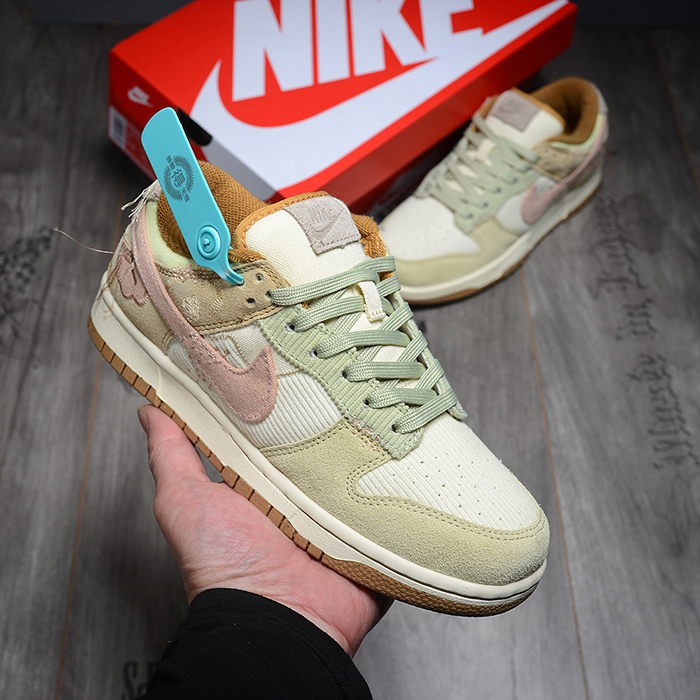 Union LA x SB Dunk Low Women Running Shoes-Khkai/Green-9519744