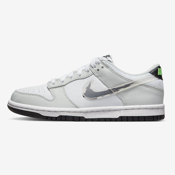 SB Dunk Low“Glitch Swoosh”Running Shoes-Gray/White-4331302