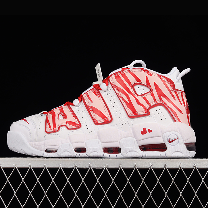 Air More Uptempo 96 QS Running Shoes-White/Red-9180784