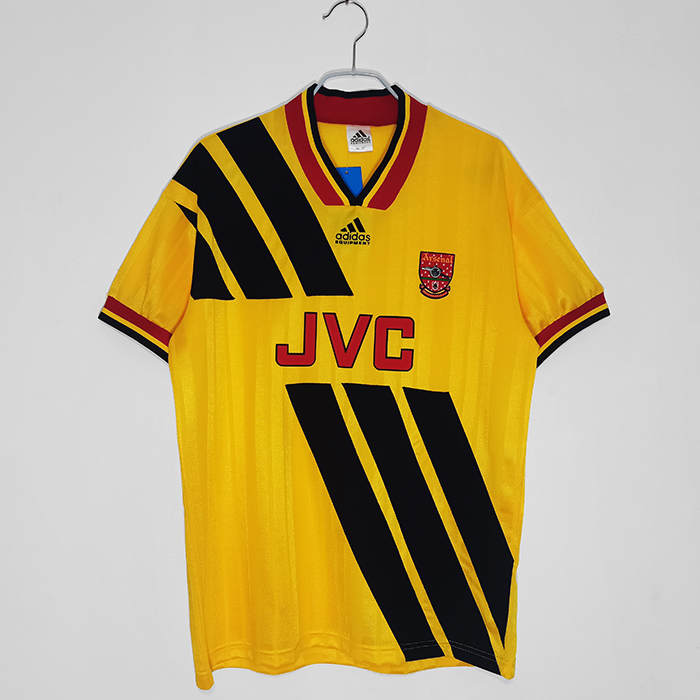 Retro 1993/94 Arsenal Yellow Jersey version short sleeve