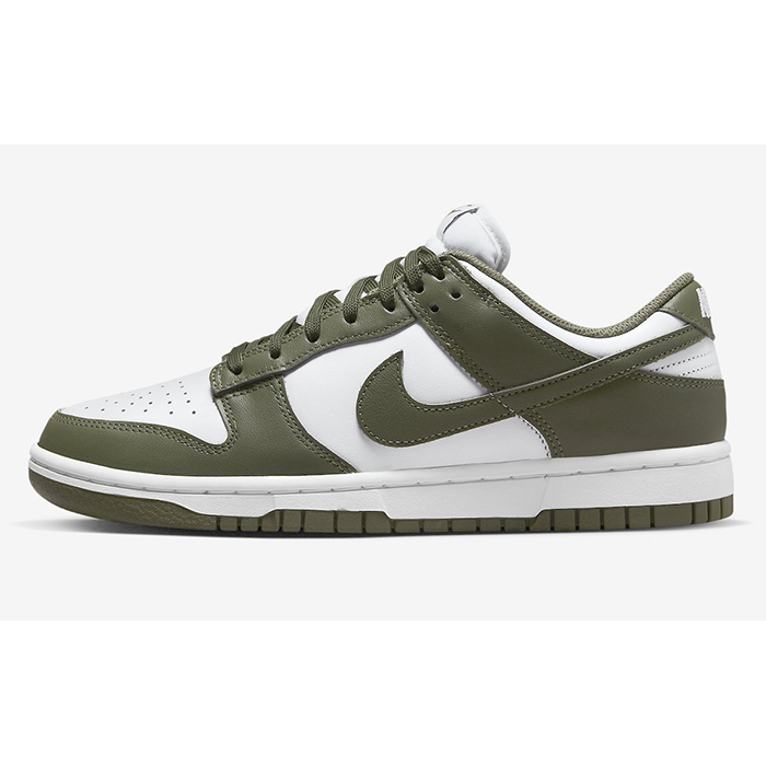 SB Dunk Low Medium Olive Running Shoes-Green/White-3146174