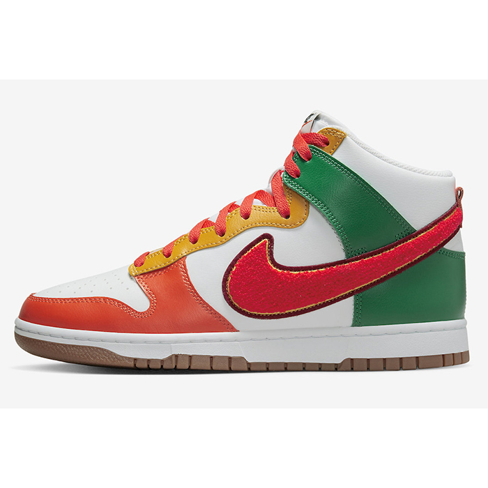 SB Dunk High University“Chenille Swoosh”Running Shoes-White/Orange-3817694