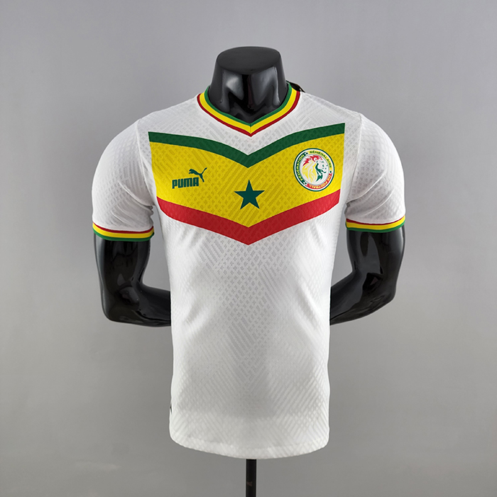 2022 World Cup National Team Senegal Home White Yellow Jersey Version   Zhu W22073043 2 700x700 