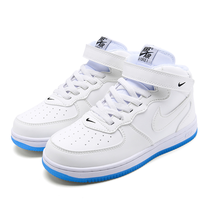 Air Force 1 AF1 High Running Shoes-White/Blue-8825049