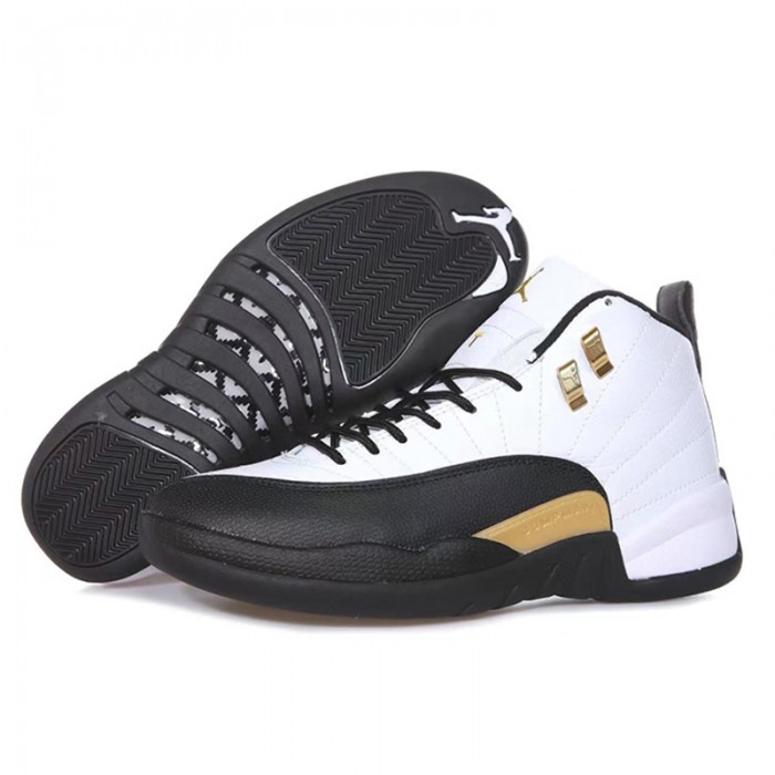 Air Jordan 12 AJ12 High Running Shoes-White/Black-4651670