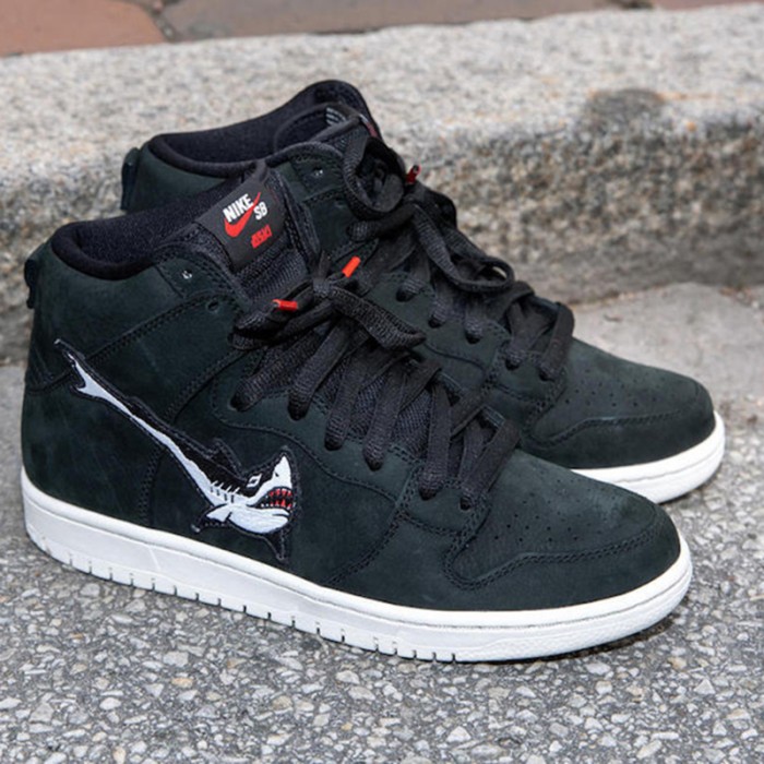 OSKI x SB Dunk High Running Shoes-Black/White-8653068