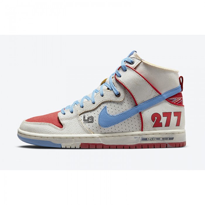 Ishod Wair x Magnus Walker x SB Dunk High Running Shoes-White/Red-5251167