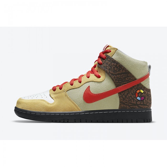 Color Skates x SB Dunk High“Kebab Destroy”High Running Shoes-Khkai/Brown-5902382