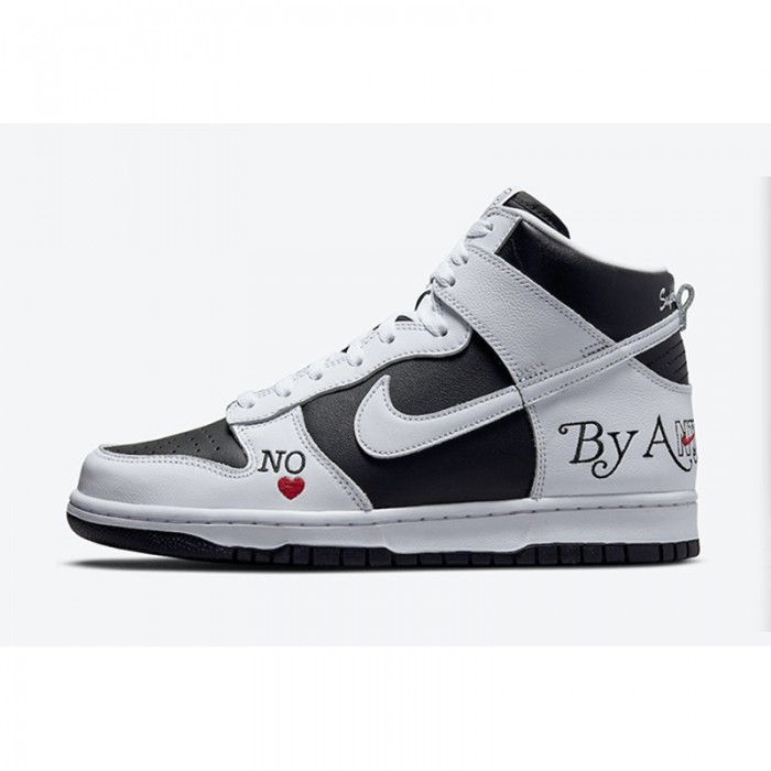 Supreme x SB Dunk High“By Any Means”High Running Shoes-White/Black-5725666