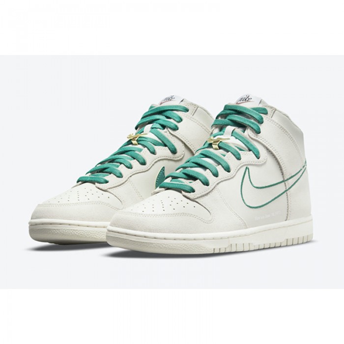 SB Dunk High“First Use”High Running Shoes-White/Green-8671292